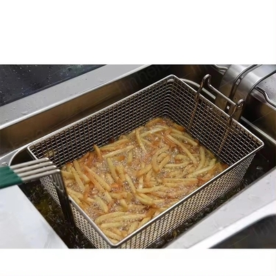 20kg Πακέτο Ακαθάριστο βάρος Ατσάλι Αυτοματοποιημένη βιομηχανική βαθύτατη τηγανίτη για μεγάλη κλίμακα