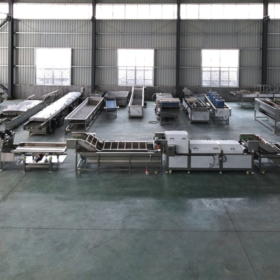 1500kg/H χωρητικότητα Προσαρμοσμένη μηχανή πλύσης φρούτων και λαχανικών με φυσαλίδες από ανοξείδωτο χάλυβα