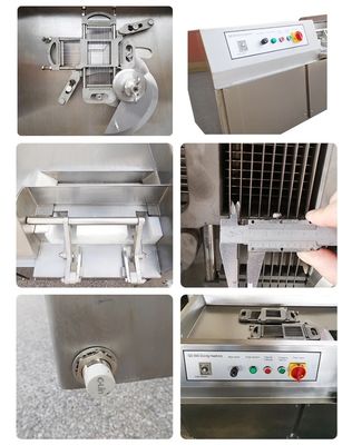 500kg από ανοξείδωτο χάλυβα κατεψυγμένο κρέας Dicer κύβος μηχανή κοπής ρυθμιζόμενο μέγεθος κοπής