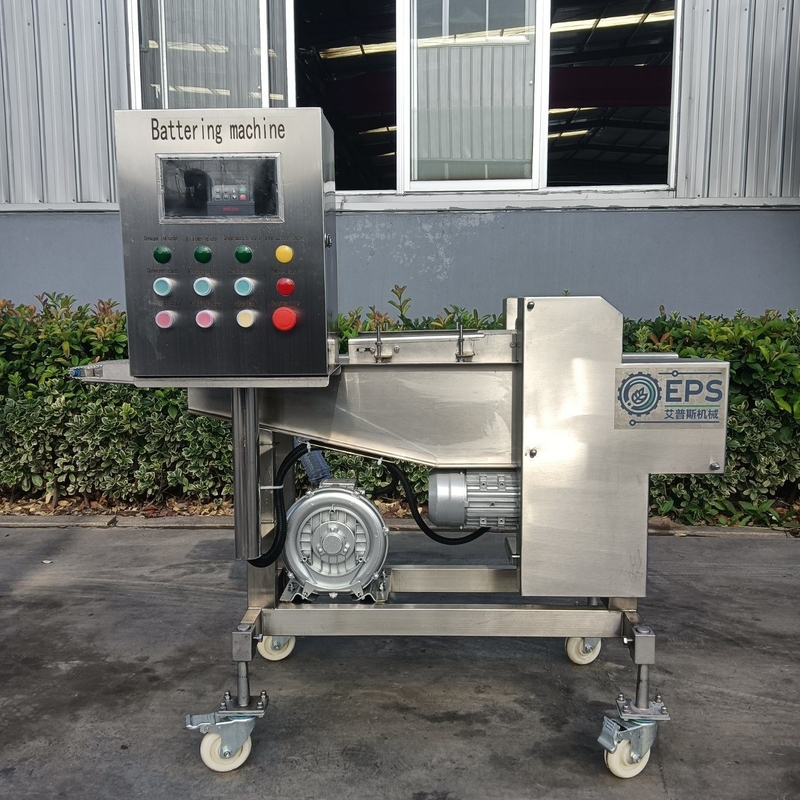 380V Voltage Meatball Starch Onion Rings Batter Coating Machine για θερμική επεξεργασία